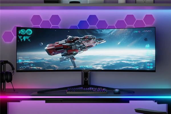 Cooler Master 57-inch Gaming Monitor: mini LED Curved Screen, Dual 4K 120Hz