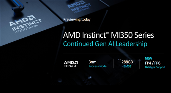 288GB Massive Memory! AMD Announces Next-gen GPU Accelerator: Instinct MI355X with 3nm CDNA4 New Architecture