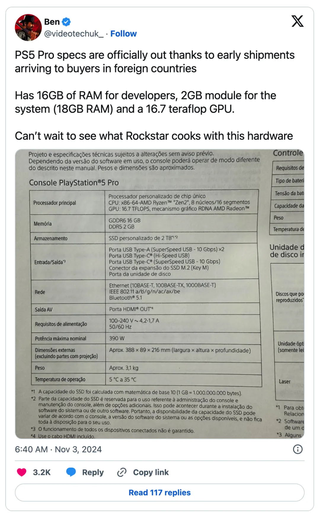 Leaked Specs