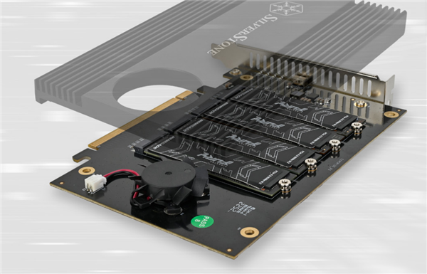 SilverStone ECM40 Expansion Card: Supports Four NVMe M.2 SSDs